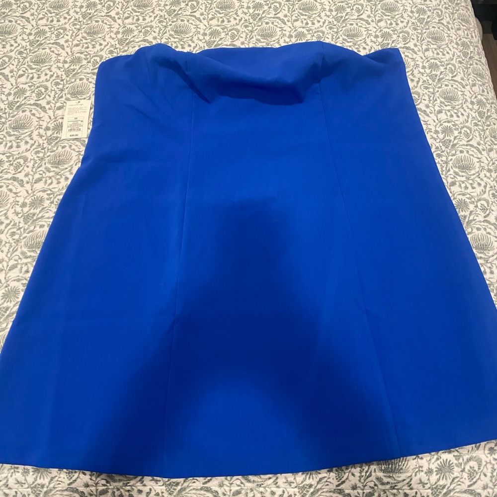 A New Day Vibrant Blue A-Line Mini Dress